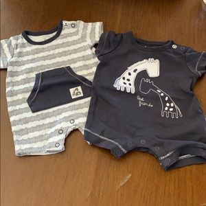 Mac&moon 2 pack baby romper NB